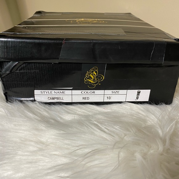 LILIANA CAMPBELL RED FEATHER HEEL BOOTS - Picture 16 of 16